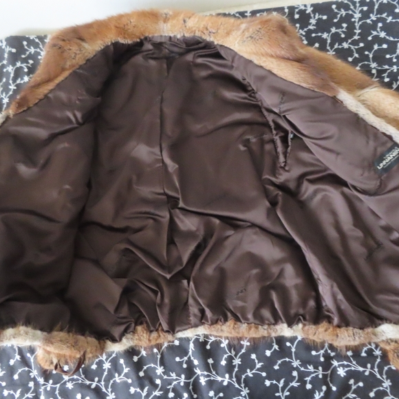 vintage turkisatelje linnanen mink fur coat helsinki finland keska closure S - Picture 3 of 7